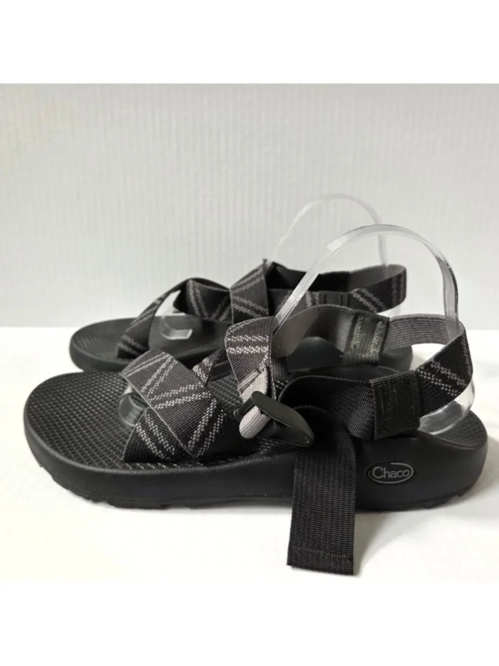 Chaco Shoes Mens 12 Mega Z Classic Black Stripe Adjustable Hiking Sandals